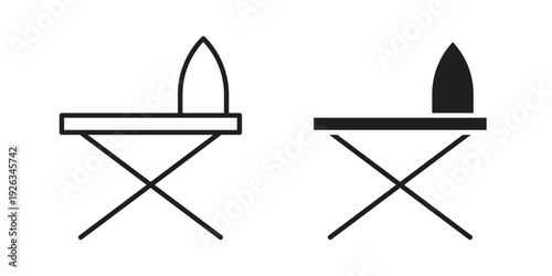 Ironing board icons with different styles. Vector logo illustration simple design.