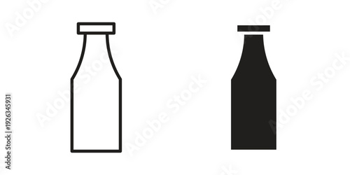 Ketchup icons with different styles. Vector logo illustration simple design.