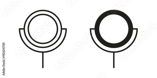 Mirror icons with different styles. Vector logo illustration simple design.