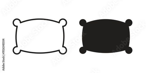 Pillow icons with different styles. Vector logo illustration simple design.