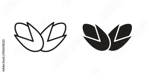Pistachio icons with different styles. Vector logo illustration simple design.