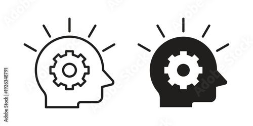 Realization icons with different styles. Vector logo illustration simple design.