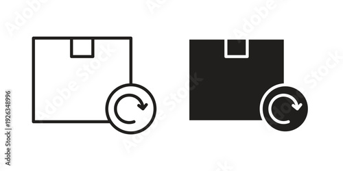 Return purchase icons with different styles. Vector logo illustration simple design.