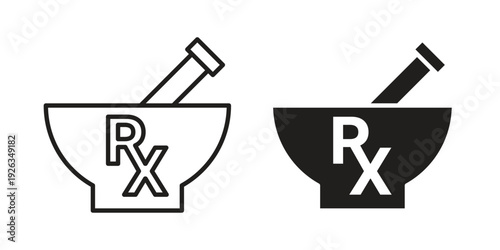 RX icons with different styles. Vector logo illustration simple design.