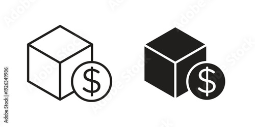 Shipping charges icons with different styles. Vector logo illustration simple design.