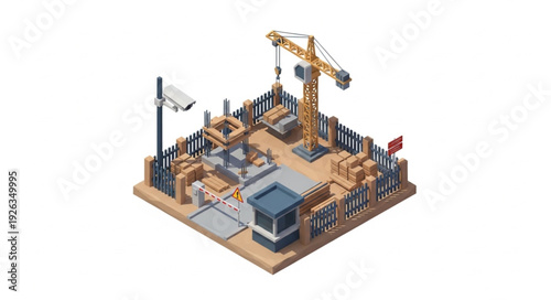 Oil Rig Industrial Site Construction.