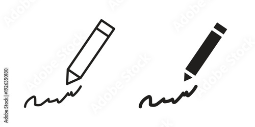 Signature icons with different styles. Vector logo illustration simple design.