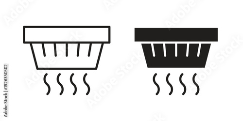 Smoke detector icons with different styles. Vector logo illustration simple design.
