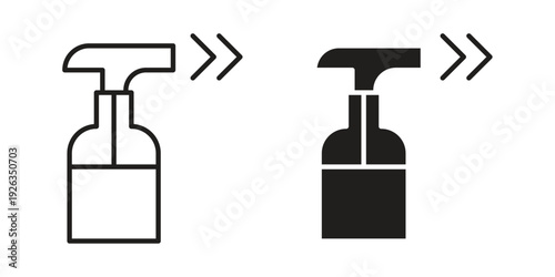 Spray bottle icons with different styles. Vector logo illustration simple design.