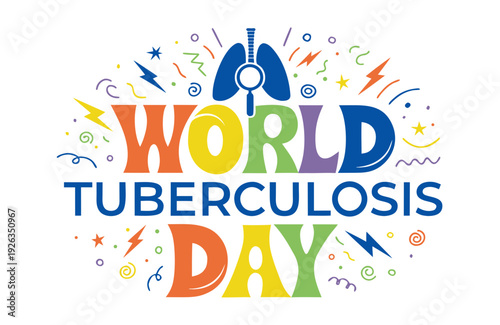 World Tuberculosis Day Vector, Medical Awareness and Public Health Concept