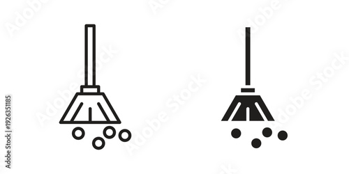Sweeping icons with different styles. Vector logo illustration simple design.