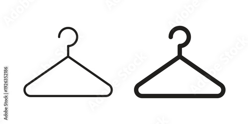Wardrobe icons with different styles. Vector logo illustration simple design.