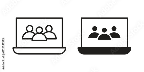 Webinar icons with different styles. Vector logo illustration simple design.