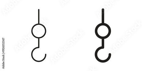 Winch hook icons with different styles. Vector logo illustration simple design.