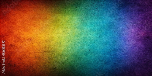 Abstract colorful grunge background features a bright watercolor paint texture with a vintage rainbow pattern on paper for a creative art wallpaper decoration