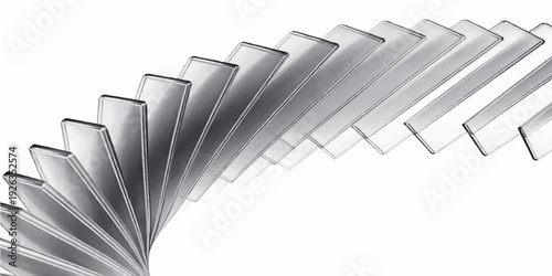 3d render illustration of a business success concept featuring a stack of books and magazines shaped like metal stairs with a rising arrow graph symbol design