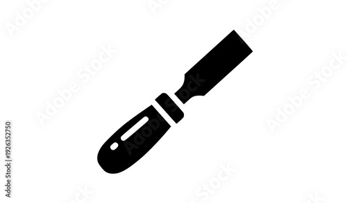 Chisel Tool Silhouette Vector Icon