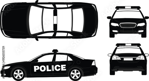 Set of female profile silhouettes with diverse hairstyles including curly hair, afro, braids and bun, women beauty concept, black vector illustration isolated on white background