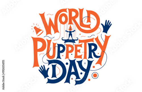 World Puppetry Day Vector, Puppet Show and Theater Concept Design