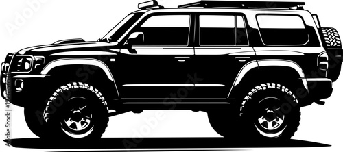 Black Car Silhouette Collection – Modern Vehicle Side View Isolated on White Background