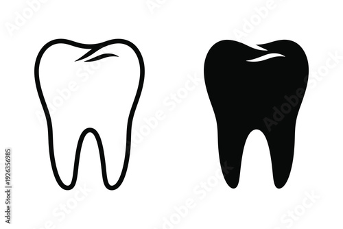 Healthy Tooth Icon - Dental Care and Oral Hygiene Symbol