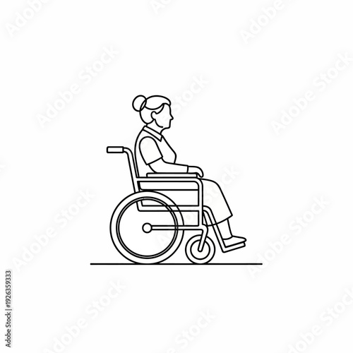 Woman Sitting In Wheelchair