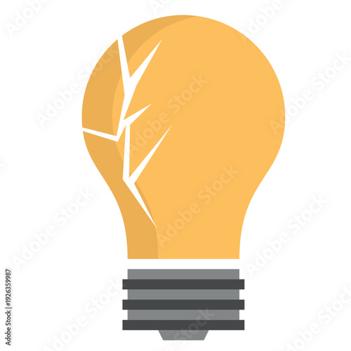 Modern light bulb illustration set representing creativity, electricity, failure and success. Minimal flat style isolated on white background for business, technology and education design projects.