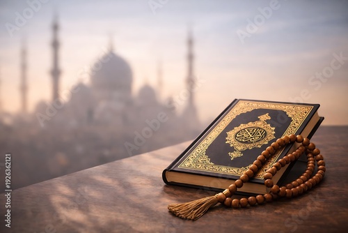 Holy Quran with Prayer Beads