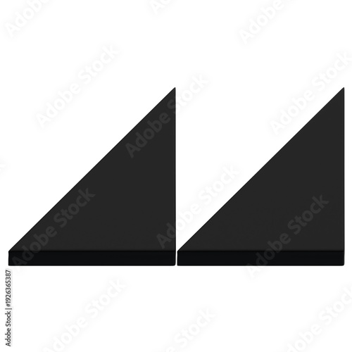 Free Download 3D Black Dual Triangle Base Abstract Shape - GFXLoad