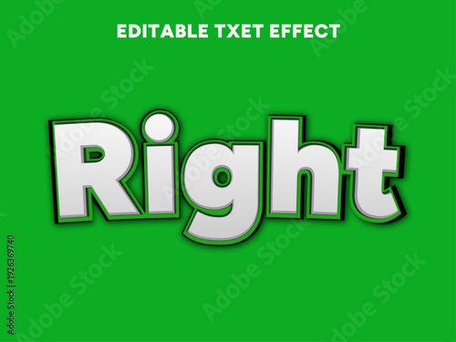 Right typography premium editable text effect
