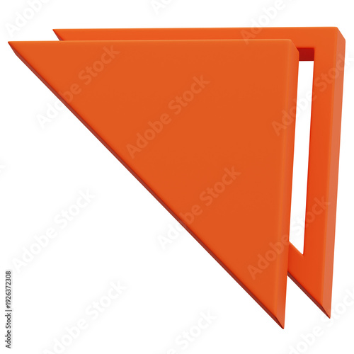 Free Download 3D Orange Layered Triangle Frame Abstract Shape - GFXLoad