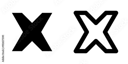 X letter icons