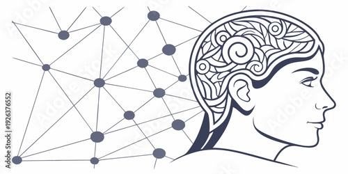 Neural network connections within the human brain structure