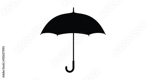 A simple black umbrella illustration a striking silhouette