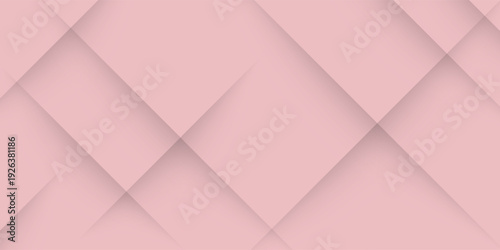 Elegant Pink Geometric Abstract Background. Minimalist Dusty Rose Pattern with Overlapping Diagonal Lines and Soft Shadows. vector illustration