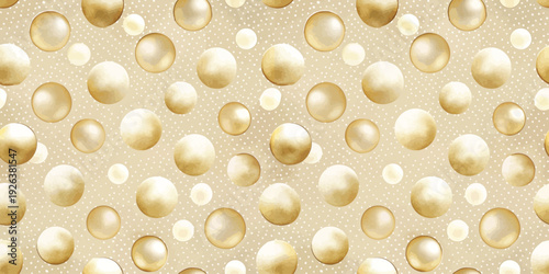 A close-up pattern of golden spherical objects arranged in a grid layout. Vector
