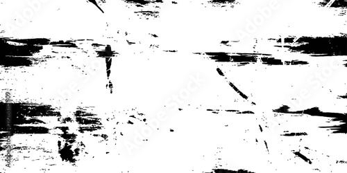Abstract black grunge texture vector overlay background High contrast distressed paint scratches