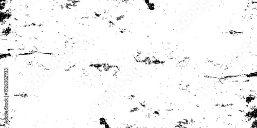 Black and White Vector Grunge Texture Overlay Distressed Background Rough Surface Design Element Seamless Scratched Dust Grain Effect