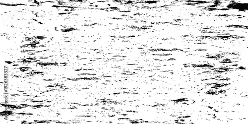 Abstract Horizontal Distressed Grain Texture Overlay Black and White Grunge Background Vector Illustration