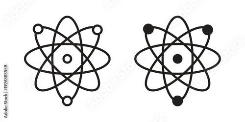 Atom icons for website design and development, app development. EPS10