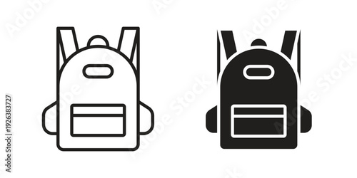 Backpack icons for website design and development, app development. EPS10