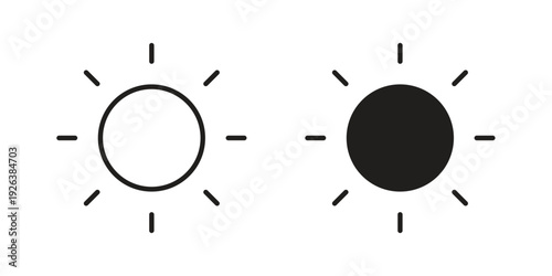 Brightness icons for website design and development, app development. EPS10