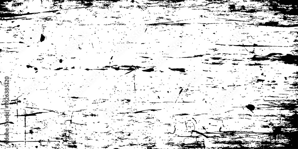 Fototapeta premium High Contrast Black and White Grunge Texture Vector Scratch Overlay Abstract Distressed Surface Background