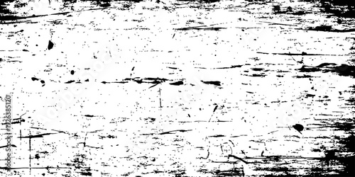 High Contrast Black and White Grunge Texture Vector Scratch Overlay Abstract Distressed Surface Background
