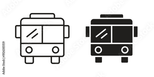 Bus icons for website design and development, app development. EPS10