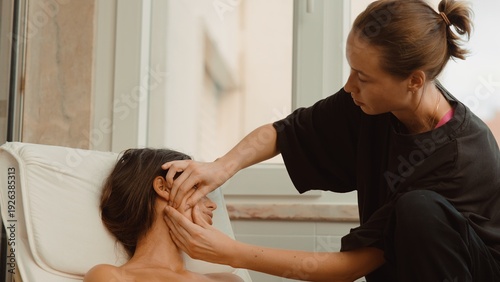 Photography Gentle pressure and movement alleviate facial muscle tightness effectively
