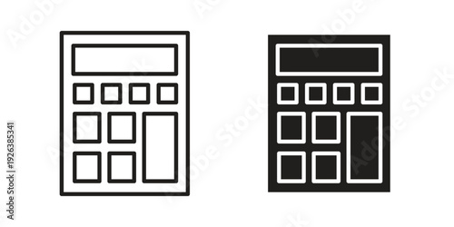 Calculator icons for website design and development, app development. EPS10