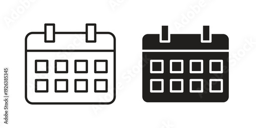 Calendar icons for website design and development, app development. EPS10