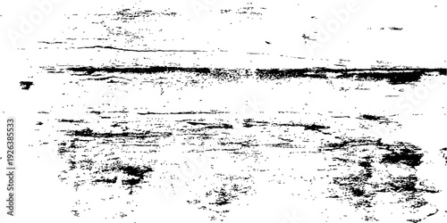 Black and White Vector Wood Grunge Texture Overlay Abstract Distressed Background Design Element