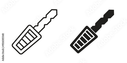 Car key icons for website design and development, app development. EPS10